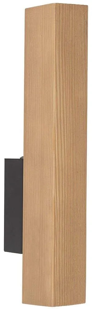 Φωτιστικό Τοίχου - Απλίκα Teo 6618 10x3,8x31cm Led 36W Black-Natural TK Lighting