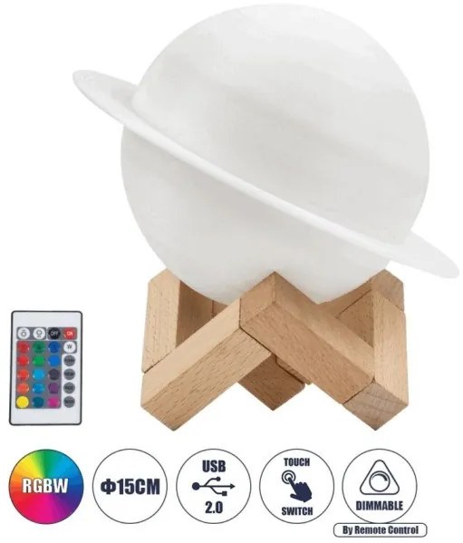 Επιτραπέζιο Φωτιστικό Led Λευκό Cronus 79608 Globostar-79608-Λευκό 79608