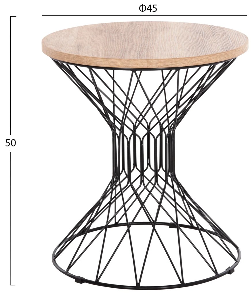 ΒΟΗΘΗΤΙΚΟ ΤΡΑΠΕΖΙ ΣΑΛΟΝΙΟΥ KEON HM18038.03 MDF TOP ΣΕ ΣΟΝΑΜΑ-ΜΕΤΑΛΛΟ Φ45x50Υεκ. - 0535644 - HM18038.03