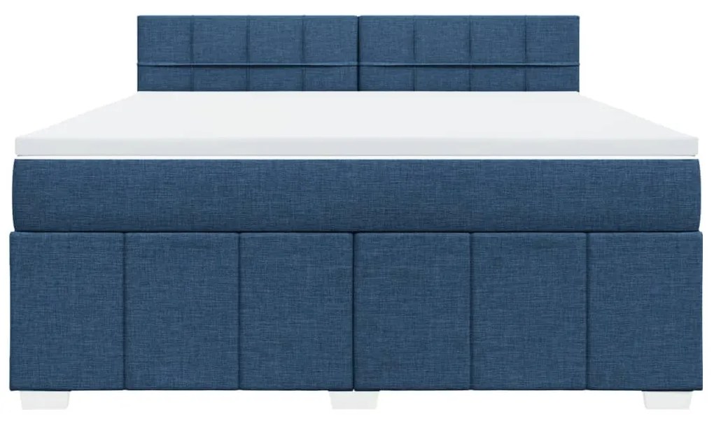 ΚΡΕΒΑΤΙ BOXSPRING ΜΕ ΣΤΡΩΜΑ ΜΠΛΕ 180X200 ΕΚ. ΥΦΑΣΜΑΤΙΝΟ 3289453