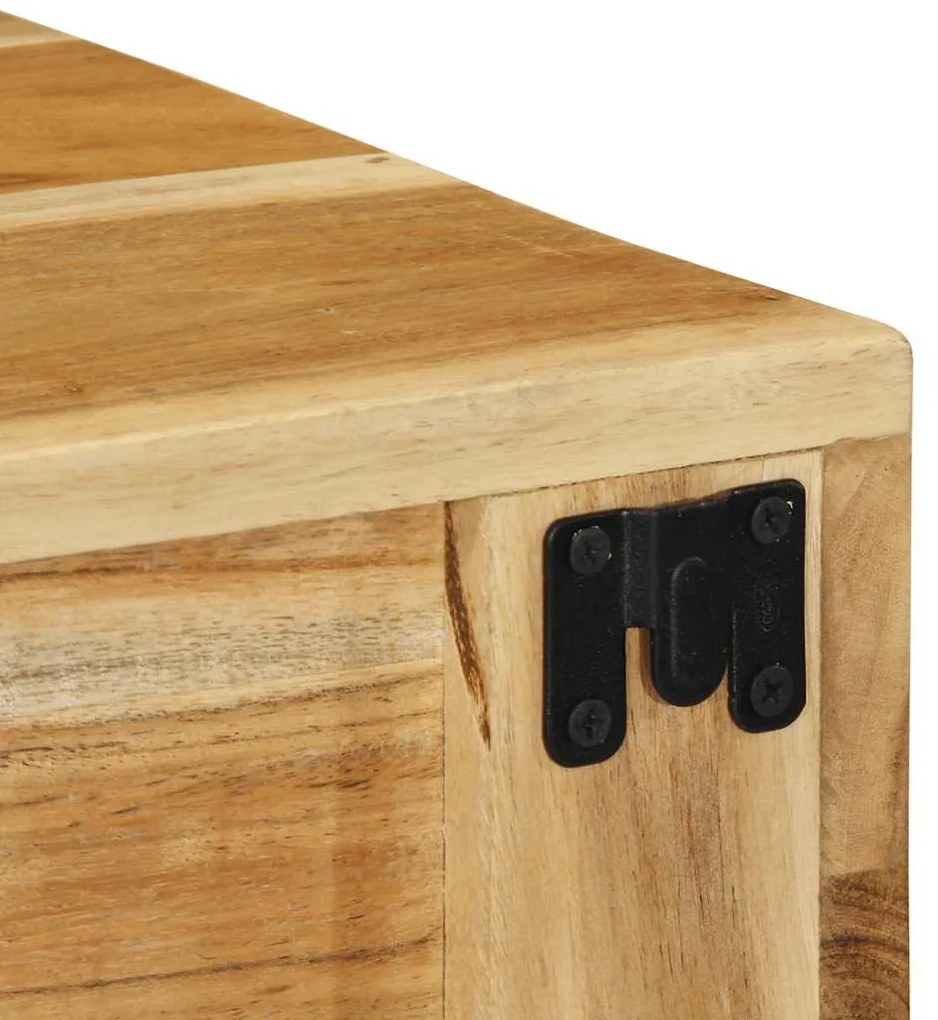 Επίτοιχο ντουλάπι τηλεόρασης 40x30x19 cm Μασίφ ξύλο ακακίας - Καφέ