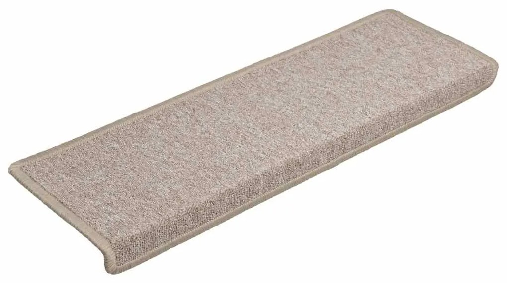 vidaXL Πατάκια Σκαλιών 30 τεμ. 65x21x4 εκ. Μπεζ-Μπεζ Ορθογώνια Άκρη