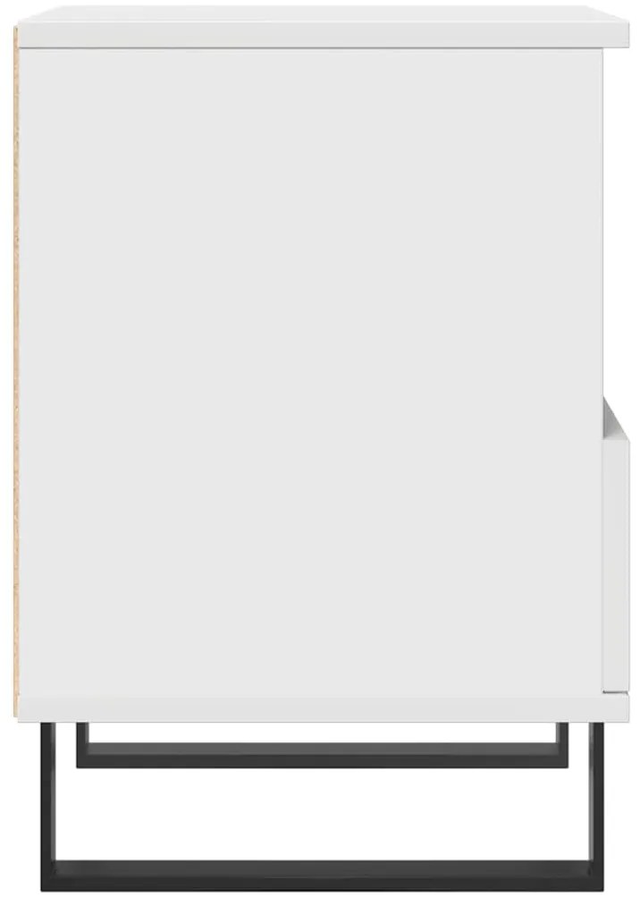 vidaXL Κομοδίνα Λευκά 2 τεμ. 40 x 35 x 50 εκ. από Επεξεργασμένο Ξύλο