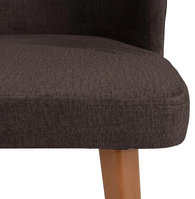 Καρέκλα τραπεζαρίας New Melanie Fylliana Ύφασμα Καφέ 46x48x93εκ. 2αδα 46x48x93 εκ.