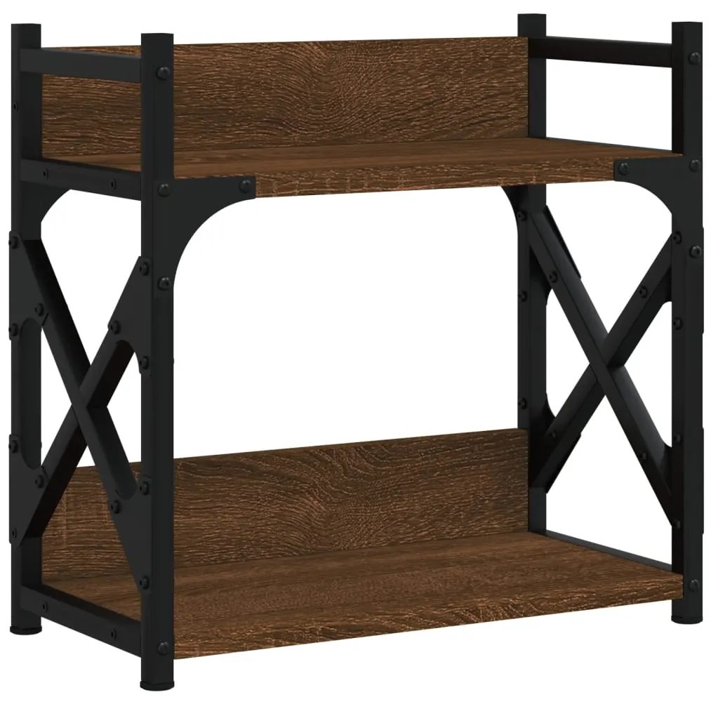 vidaXL Βάση Εκτυπωτή 2 Επιπέδων Καφέ Δρυς 40x20x40 εκ Επεξ. Ξύλο