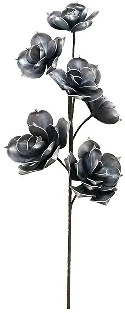 MarHome FOAM ΤΡΙΑΝΤΑΦΥΛΛΟ ΓΚΡΙ/ΛΕΥΚΟ ΜΕΤΑΛΛΙΚΟ Υ92cm. 6/60 ΚΙΒ  00-6070-1