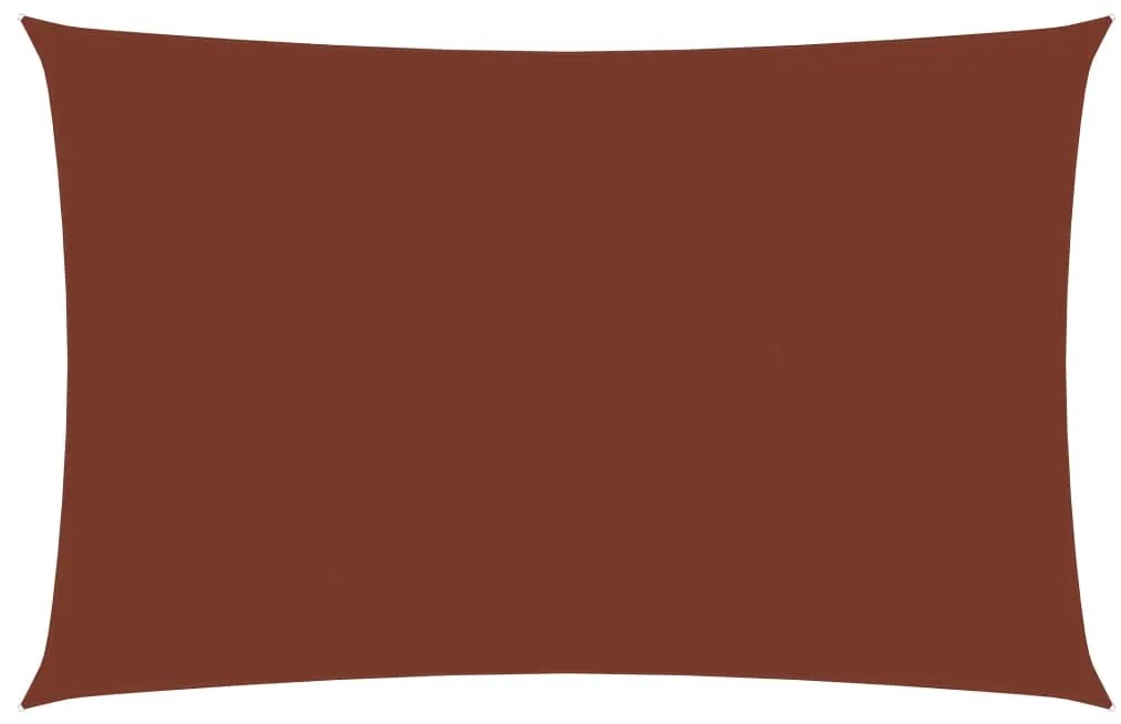 135383 vidaXL Πανί Σκίασης Ορθογώνιο Τερακότα 4 x 7 μ. από Ύφασμα Oxford Καφέ, 1 Τεμάχιο