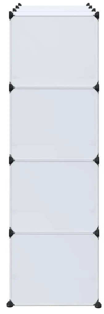 vidaXL Ντουλάπα Σπονδυλωτή 9 Τμήματα Άσπρη 109x36,5x143 εκ.