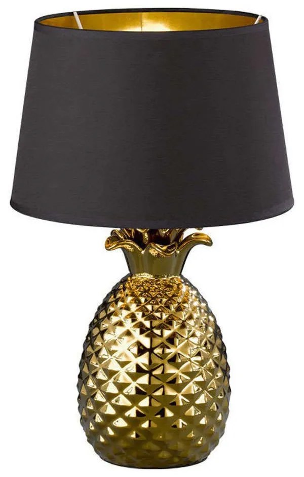 Φωτιστικό Επιτραπέζιο Pineapple R50431079 1xE27 60W Φ28cm 43cm Gold RL Lighting κεραμικο