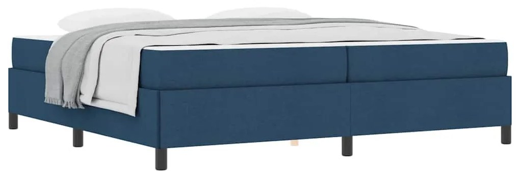 vidaXL Κρεβάτι με ελατήρια Μπλε και Μαύρο 200 x 200 cm