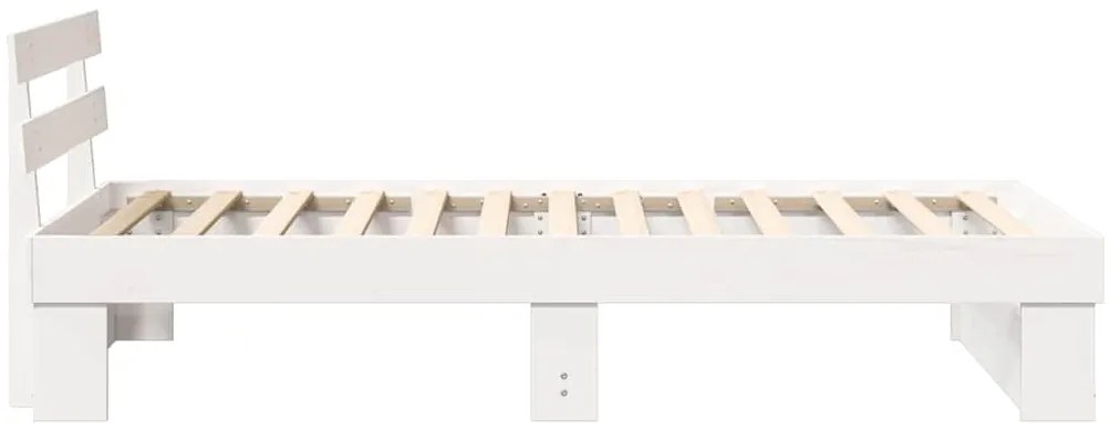 vidaXL Σκελετός Κρεβατιού Λευκό 100 x 200 cm Στερεά ξυλεία πεύκου