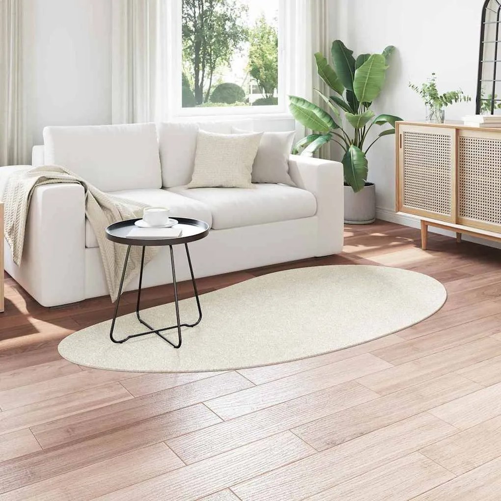 vidaXL Χαλί Κρεμ 100 x 200 cm Πολυεστέρας
