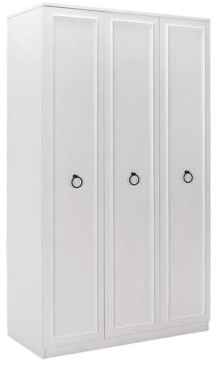 Ντουλάπα ρούχων Hampton Megapap τρίφυλλη χρώμα λευκό 103x52x185εκ.-GP009-0244,1