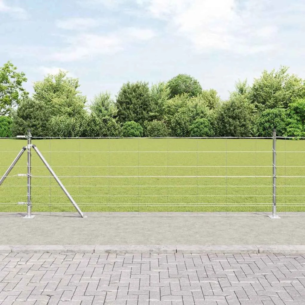 vidaXL Field Fence 0.8x100 μ Γαλβανισμένος χάλυβας