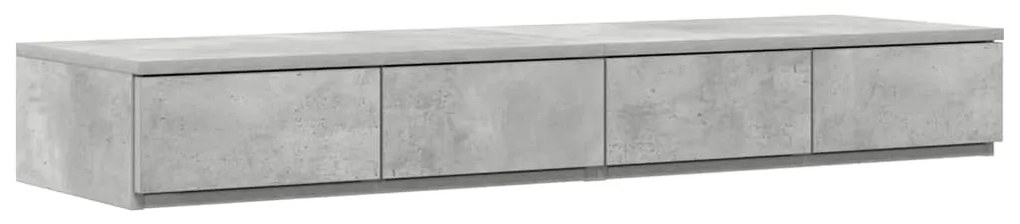 vidaXL Συρτάρια κρεβατιού Γκρι σκυροδέματος 120 x 36.5 x 16.5 εκ