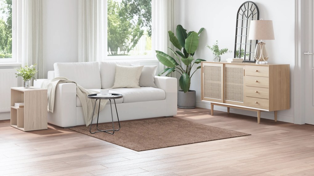 vidaXL Χαλιά Σαλονιού Υψηλής Πυκνότητας Καφέ 160x160 εκ. PP