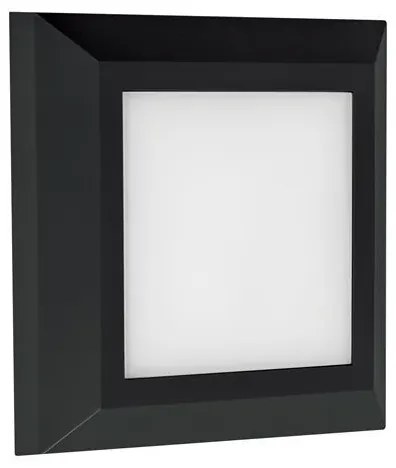 ΦΩΤΙΣΤΙΚΟ ΤΟΙΧΟΥ SLIM LED 3W IP65 230V 3CCT 125X125mm ΜΑΥΡΟ PRO  ARTE ILLUMINA Eurolamp 145-52085