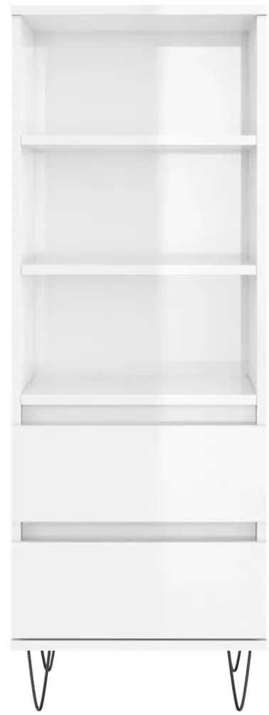 vidaXL Ντουλάπι Γυαλιστερό λευκό 40x36x110 εκ. από Επεξεργασμένο Ξύλο