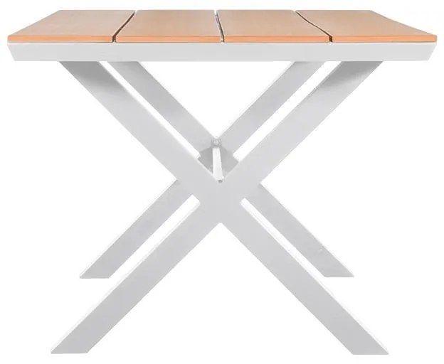 Τραπέζι FL6510 Fylliana Αλουμινίου Polywood Λευκό 150x90x75 εκ. 150x90x75 εκ.