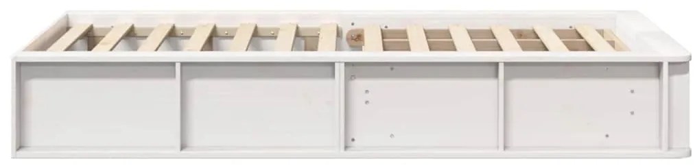 vidaXL Σκελετός Κρεβατιού Λευκό 210 x 118 x 30 εκ Στερεά ξυλεία πεύκου