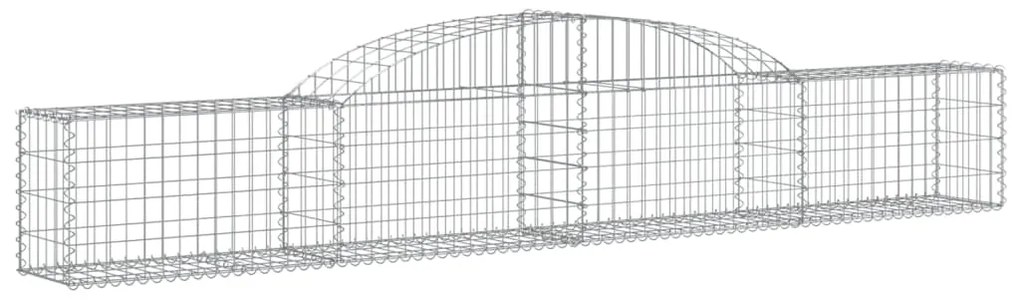 vidaXL Συρματοκιβώτια Τοξωτά 5 τεμ. 300x30x40/60 εκ. Γαλβαν. Ατσάλι
