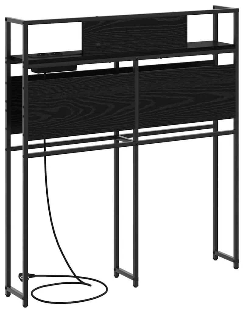 vidaXL Κεφαλάρι Αποθήκης Μαύρη δρυς 75 cm Επεξεργασμένο ξύλο