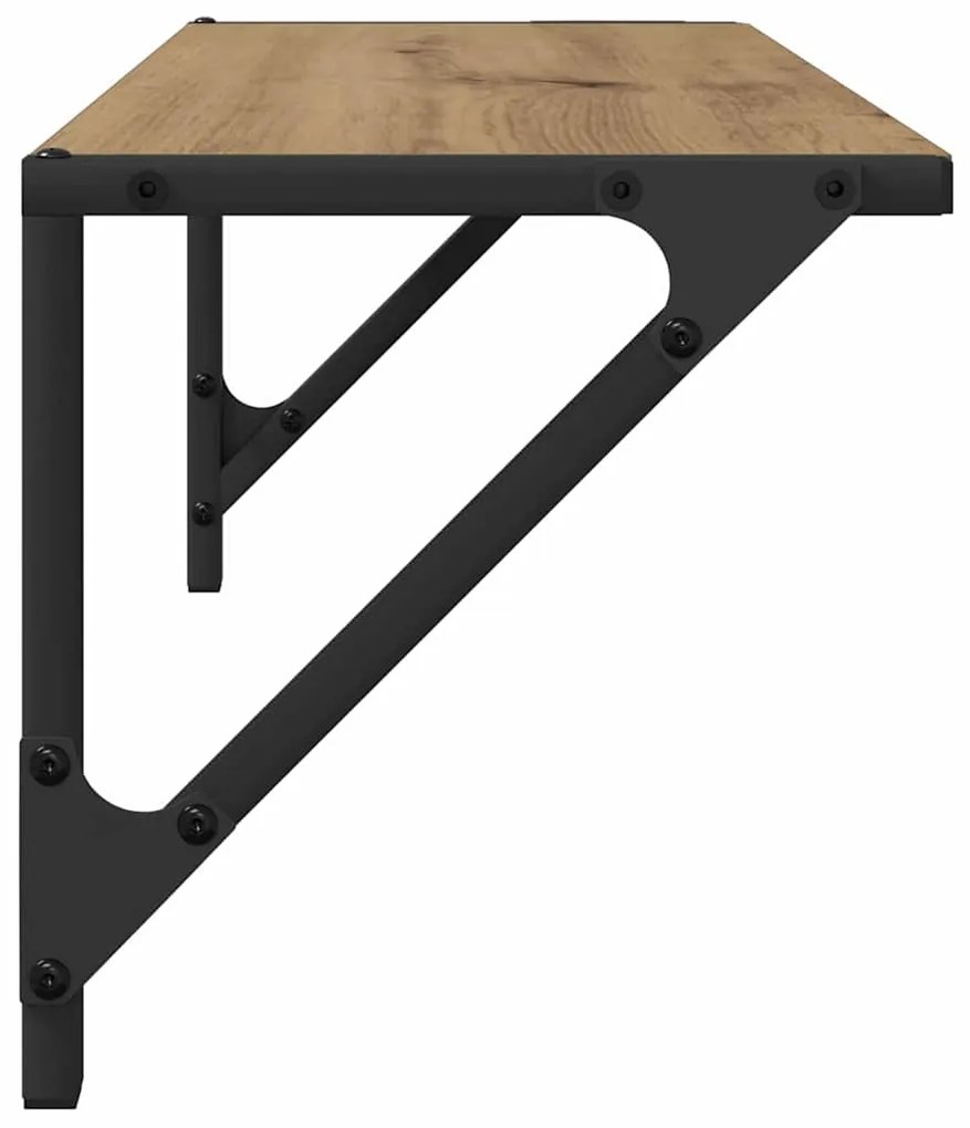 vidaXL Ράφια Τοίχου με ράφι 2 pcs Artisan Oak 60 x 25 x 25,5 cm