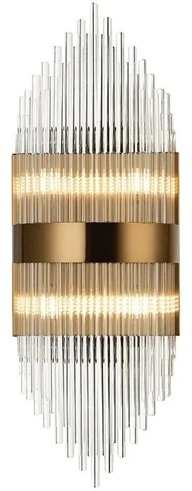Φωτιστικό Τοίχου - Απλίκα EG1844W54AB 4XG9 20Χ11Χ54 Brass Aca Decor Crystal, Metal