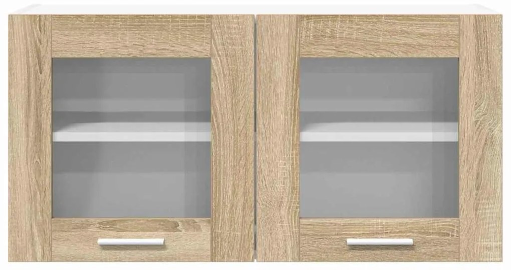 vidaXL Κρεμαστό ντουλάπι Riga Σομόνα Δρυς και Λευκό 80 x 31 x 40 εκ