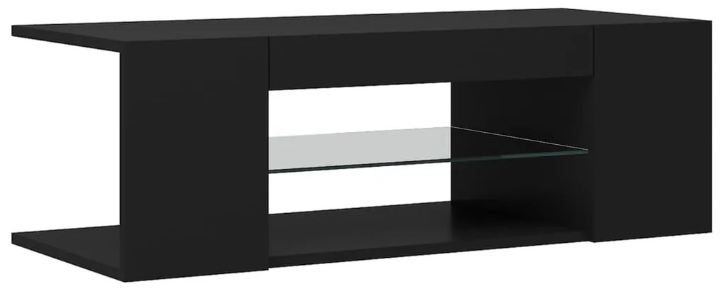 vidaXL Έπιπλο Τηλεόρασης με LED Μαύρο 90x39x30 εκ.