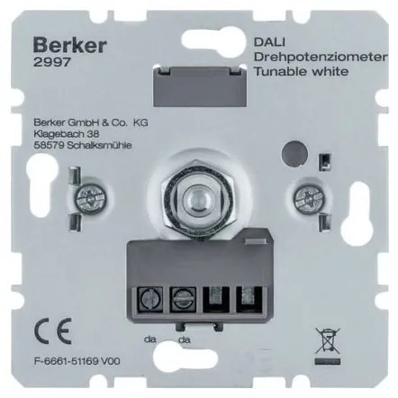 Ρυθμιστής Φωτισμού Dimmer DALI TUNABLE Λευκό Berker 2997 Hager-2997-Λευκό 2997