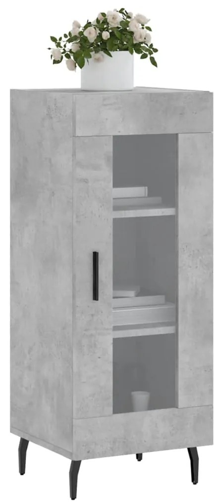 vidaXL Ντουλάπι Γκρι Σκυροδέματος 34,5x34x90 εκ. Επεξεργασμένο Ξύλο
