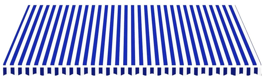 vidaXL Τεντόπανο Ανταλλακτικό Μπλε / Λευκό 5 x 3,5 μ.