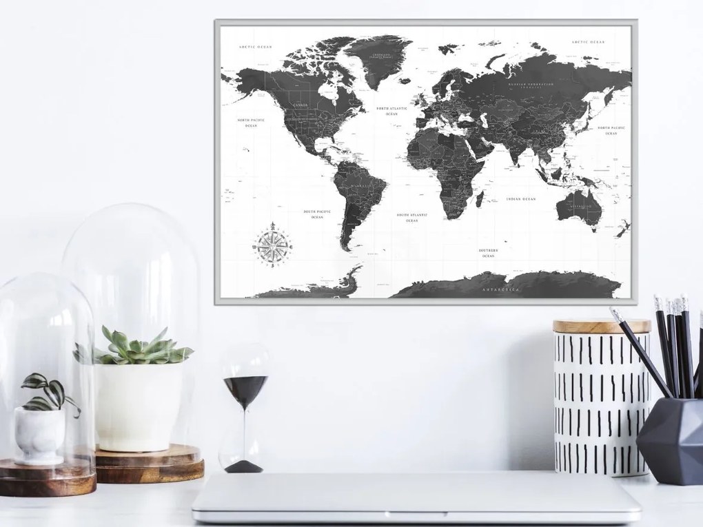 Αφίσα - The World in Black and White - 45x30 - Χρυσό - Χωρίς πασπαρτού