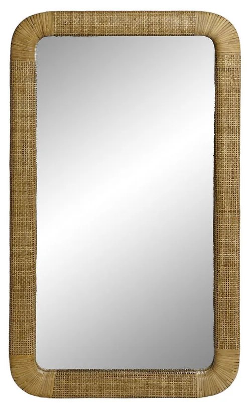 Τοίχο καθρέφτη Home ESPRIT Φυσικό Τροπικό 55 x 4 x 95 cm