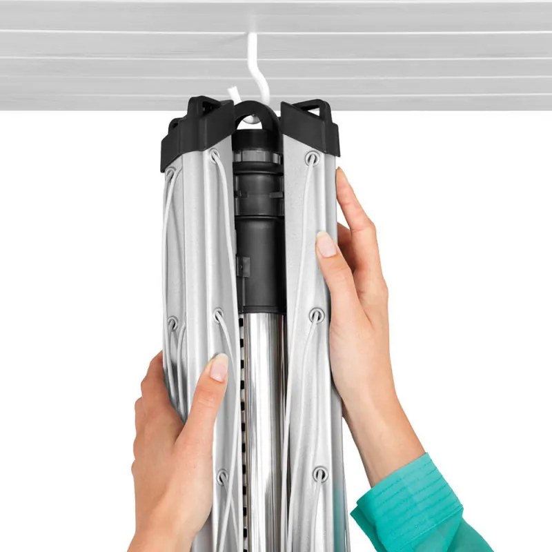 Brabantia Lift-O-Matic για εξωτερικούς χώρους 90300270, 60 m, Ρυθμιζόμενο ύψος, Μεταλλική ακίδα εκσκαφής, Θήκη, Ανθεκτικό στη διάβρωση, Inox