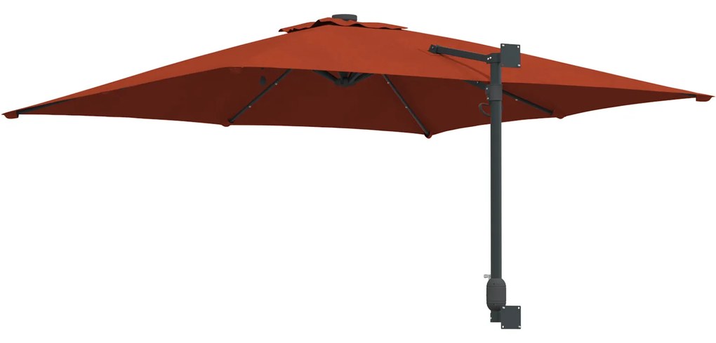 vidaXL Ομπρέλα Κήπου Τερακότα 248.5 x 247.5 x 160 εκ. ύφασμα