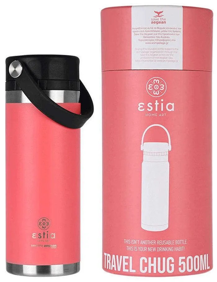 Θερμός Save The Aegean 01-17729 500ml Fusion Coral Estia Ανοξείδωτο Ατσάλι