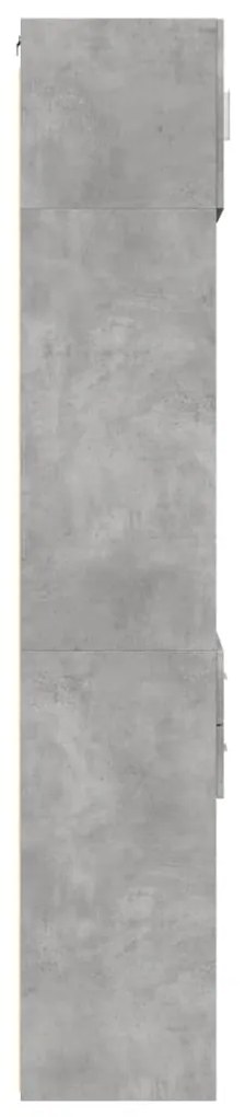 Ντουλάπι Αποθήκευσης Στενό Γκρι 50x42,5x225 εκ. Επεξεργ. Ξύλο - Γκρι