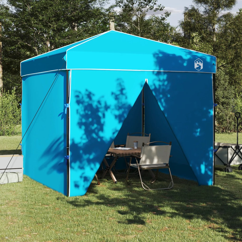 vidaXL Σκηνή Σκίασης Μπλε 250 x 250 x 227 / 236 / 245 εκ. Ύφασμα Oxford