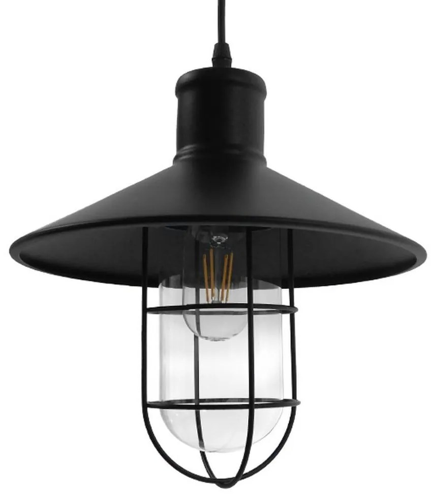 Φωτιστικό Οροφής Skipper 01034 Black GloboStar Metal