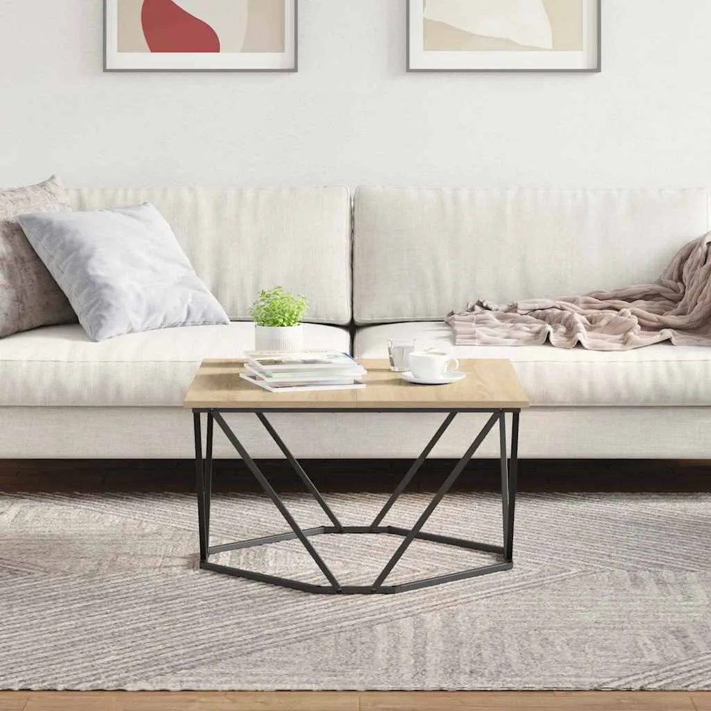 vidaXL Τραπεζάκι σαλονιού Sonoma Δρυς 80 x 80 x 45 cm