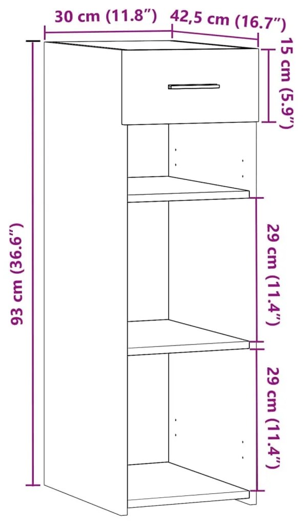 ΝΤΟΥΛΑΠΙ SONOMA ΔΡΥΣ 30X42,5X93 ΕΚ. ΑΠΟ ΕΠΕΞΕΡΓΑΣΜΕΝΟ ΞΥΛΟ 846308