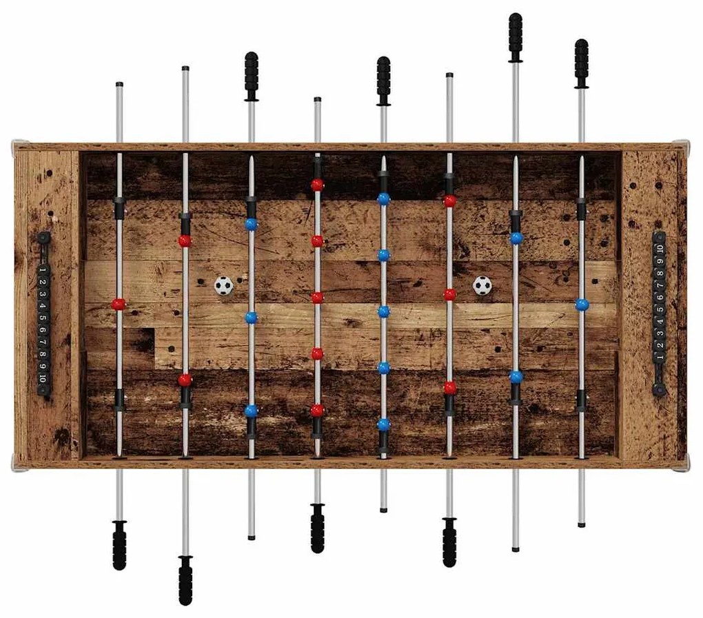 vidaXL Τραπέζι Φουτμπολ Παλιό ξύλο 125 x 60,5 x 80 εκ.