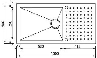 Νεροχύτης Sanitec Punto Quadra 1V