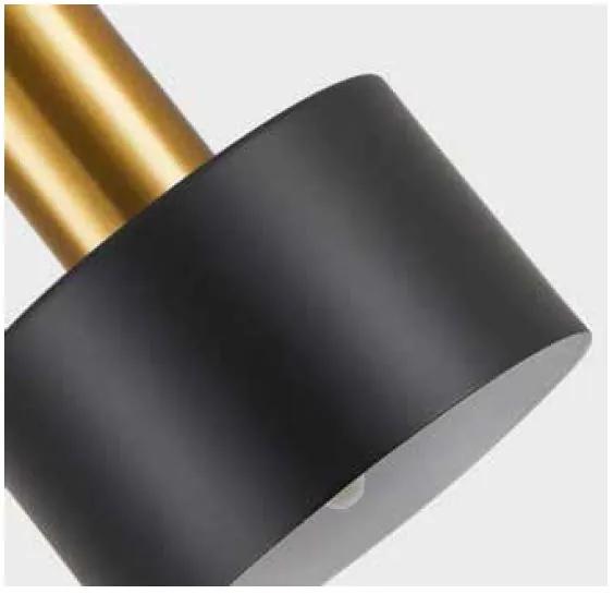 Φωτιστικό Οροφής  SE21-GM-4-BL6-MS1 ADEPT TUBE Gold Matt Pendant Black Metal Shade+ - Μέταλλο - 77-8632