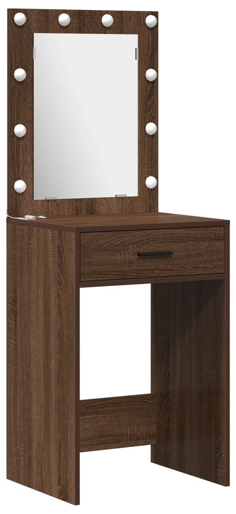 vidaXL Τραπέζι περιποίησης με συρτάρι 2 pcs Καφέ 50 x 41 x 135 εκ