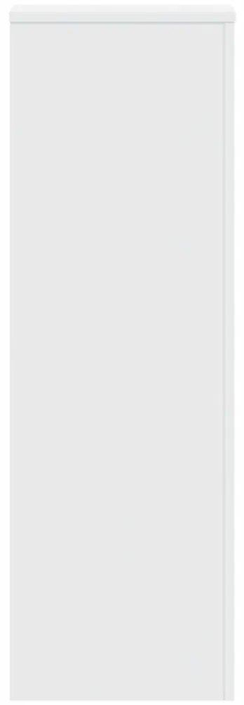 vidaXL Βάσεις Φυτών 2 τεμ. Λευκές 33x33x100 εκ. από Επεξεργασμένο Ξύλο