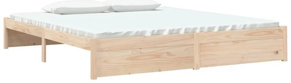 vidaXL Πλαίσιο Κρεβατιού 180 x 200 εκ. Μασίφ Ξύλο Super King Size