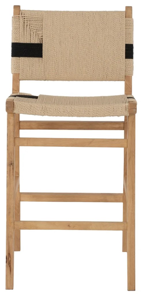 ΣΚΑΜΠΟ ΜΕΣΑΙΟΥ ΥΨΟΥΣ HM9325.01 RUBBERWOOD &amp; ΣΧΟΙΝΙ-ΦΥΣΙΚΟ RUSTIC 45x46x95Υεκ.